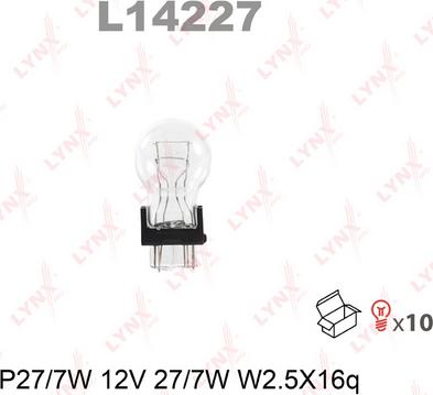LYNXauto L14227 - Лампа 12V P27/7W 27/7W W2,5x16q LYNXauto 1 шт. картон L14227 autosila-amz.com