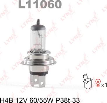 LYNXauto L11060 - Лампа накаливания, основная фара autosila-amz.com