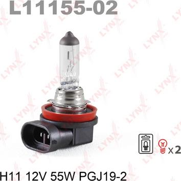 LYNXauto L11155-02 - Лампа накаливания, фара дальнего света autosila-amz.com