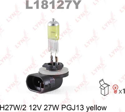 LYNXauto L18127Y - Лампа накаливания, противотуманная фара autosila-amz.com