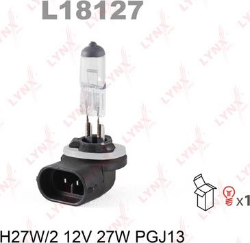 LYNXauto L18127 - Лампа накаливания, противотуманная фара autosila-amz.com