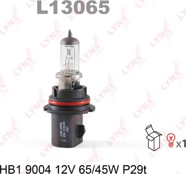 LYNXauto l13065 - Лампа накаливания, основная фара autosila-amz.com