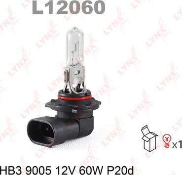 LYNXauto L12060 - Лампа накаливания, фара дальнего света autosila-amz.com