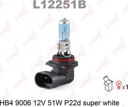 LYNXauto L12251B - Лампа накаливания, фара дальнего света autosila-amz.com