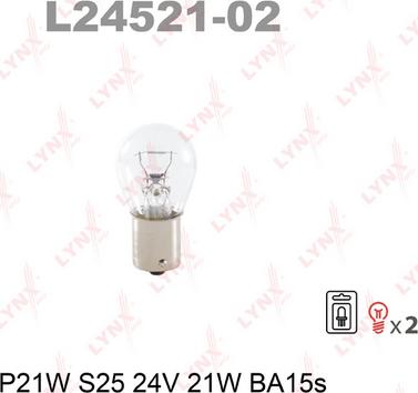 LYNXauto L24521-02 - Лампа накаливания autosila-amz.com
