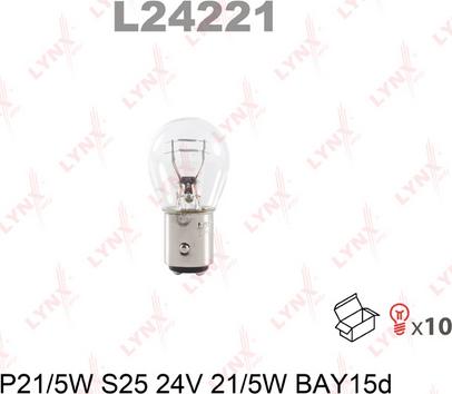 LYNXauto L24221 - Лампа накаливания autosila-amz.com