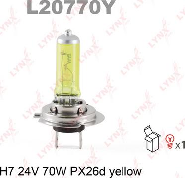 LYNXauto L20770Y - Лампа накаливания, противотуманная фара autosila-amz.com