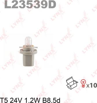 LYNXauto L23539D - Лампа накаливания, освещение щитка приборов autosila-amz.com