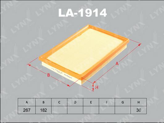 LYNXauto LA-1914 - Фильтр воздушный LEXUS ES 300h 12>, LS 460/600h 06> autosila-amz.com