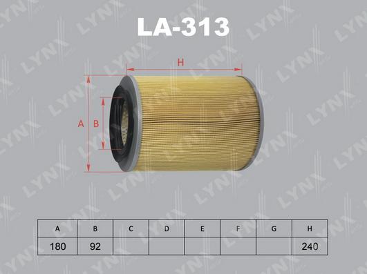 LYNXauto LA-313 - Воздушный фильтр, двигатель autosila-amz.com