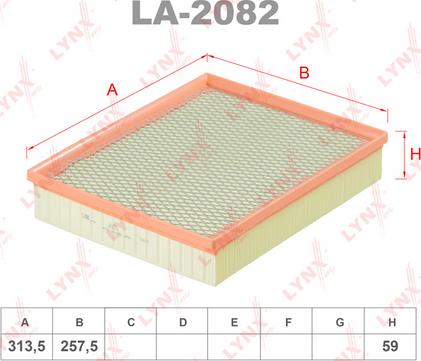 LYNXauto LA-2082 - Воздушный фильтр, двигатель autosila-amz.com
