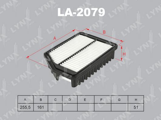 LYNXauto LA-2079 - Воздушный фильтр, двигатель autosila-amz.com