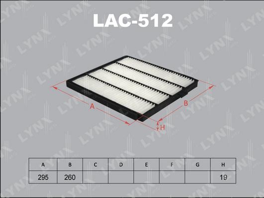 LYNXauto LAC-512 - Фильтр воздуха в салоне autosila-amz.com