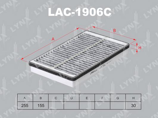 LYNXauto LAC-1906C - Фильтр воздуха в салоне autosila-amz.com