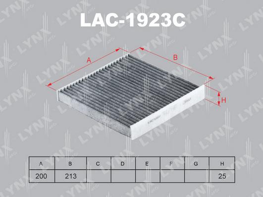 LYNXauto LAC-1923C - Фильтр воздуха в салоне autosila-amz.com