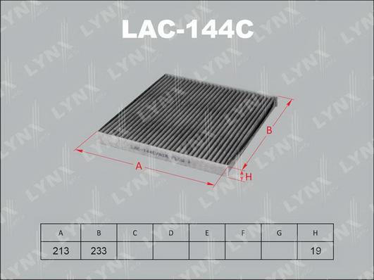 LYNXauto LAC-144C - Фильтр воздуха в салоне autosila-amz.com