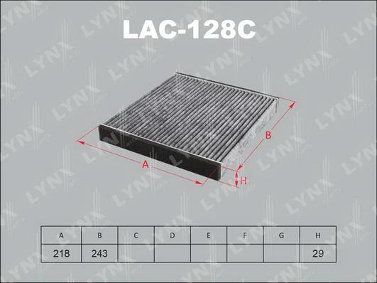 LYNXauto LAC-128C - Фильтр воздуха в салоне autosila-amz.com