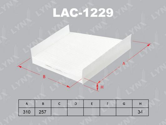 LYNXauto LAC-1229 - фильтр салона!\ MB W124 all 93-95/W211/T211 all 02> autosila-amz.com