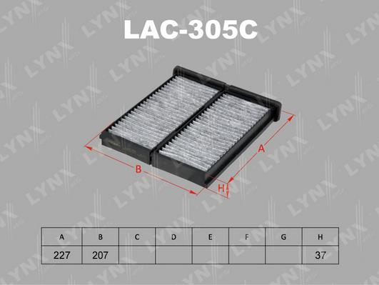 LYNXauto LAC-305C - Фильтр воздуха в салоне autosila-amz.com