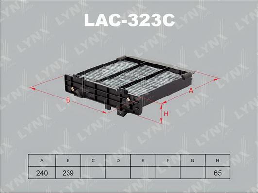 LYNXauto LAC-323C - Фильтр воздуха в салоне autosila-amz.com
