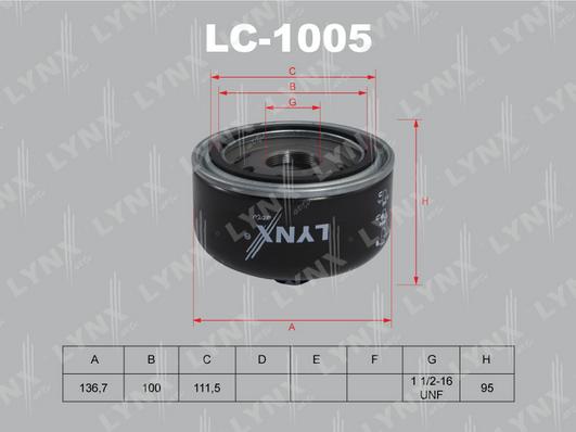 LYNXauto LC-1005 - Масляный фильтр autosila-amz.com