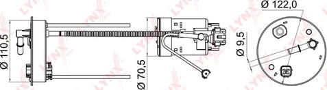 LYNXauto LF-950M - Топливный фильтр autosila-amz.com