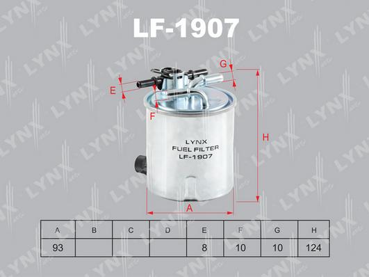 LYNXauto LF-1907 - Топливный фильтр autosila-amz.com