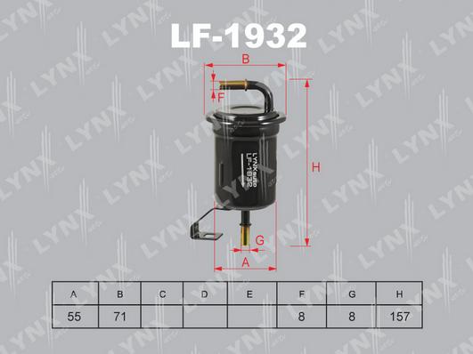 LYNXauto LF-1932 - Топливный фильтр autosila-amz.com