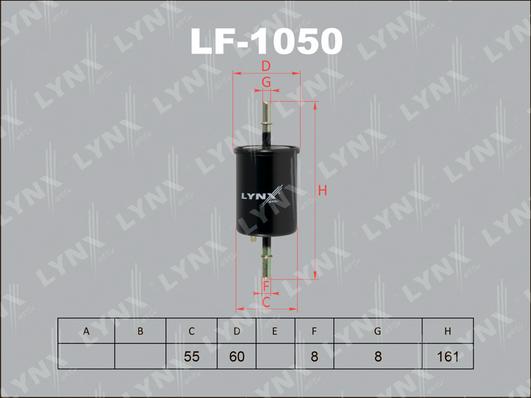 LYNXauto LF-1050 - Топливный фильтр autosila-amz.com