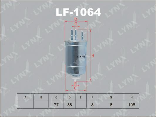 LYNXauto LF-1064 - Топливный фильтр autosila-amz.com