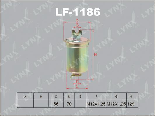LYNXauto LF-1186 - Топливный фильтр autosila-amz.com