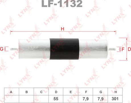 LYNXauto LF-1132 - Топливный фильтр autosila-amz.com