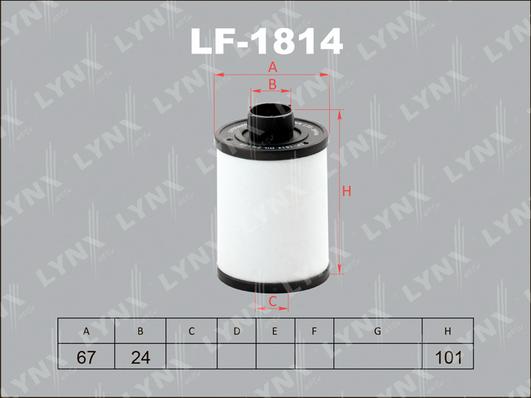 LYNXauto LF-1814 - Топливный фильтр autosila-amz.com