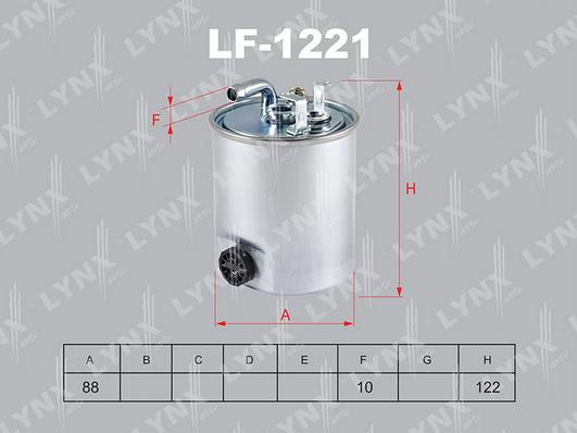 LYNXauto LF-1221 - Топливный фильтр autosila-amz.com