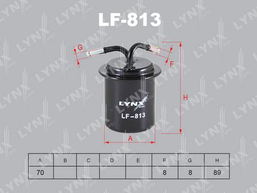 LYNXauto LF-813 - Топливный фильтр autosila-amz.com
