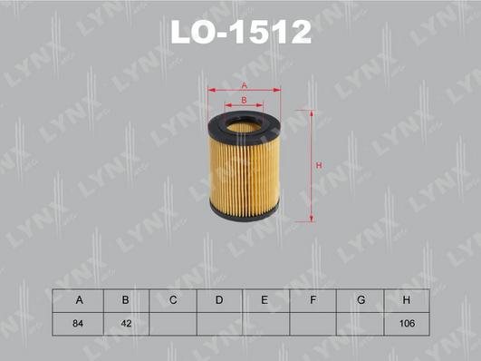 LYNXauto LO-1512 - Масляный фильтр autosila-amz.com