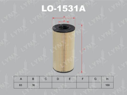 LYNXauto LO-1531A - Масляный фильтр autosila-amz.com
