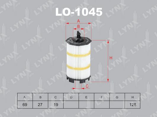 LYNXauto LO-1045 - Масляный фильтр autosila-amz.com