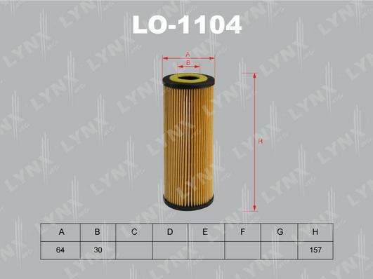 LYNXauto LO-1104 - Масляный фильтр autosila-amz.com
