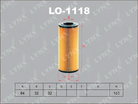 LYNXauto LO-1118 - Масляный фильтр autosila-amz.com