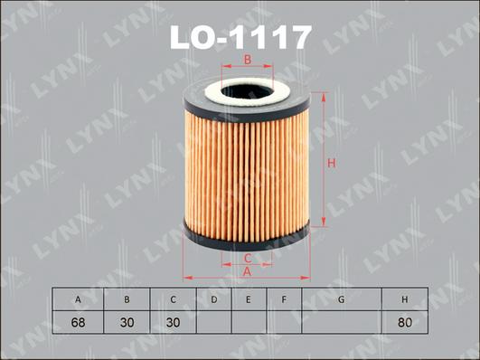 LYNXauto LO-1117 - Масляный фильтр autosila-amz.com