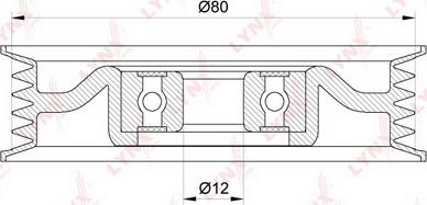 LYNXauto PB-5050 - Ролик, поликлиновый ремень autosila-amz.com