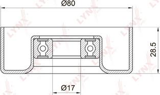 LYNXauto PB-5010 - Ролик, поликлиновый ремень autosila-amz.com