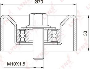 LYNXauto PB-5032 - Ролик, поликлиновый ремень autosila-amz.com