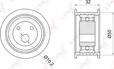 LYNXauto PB-1026 - Натяжной ролик, зубчатый ремень ГРМ autosila-amz.com