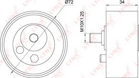 LYNXauto PB-1166 - Натяжной ролик, зубчатый ремень ГРМ autosila-amz.com