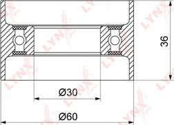 LYNXauto PB-1315 - Натяжной ролик, зубчатый ремень ГРМ autosila-amz.com
