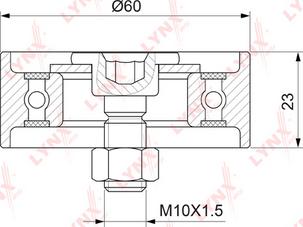 LYNXauto PB-1312 - Натяжной ролик, зубчатый ремень ГРМ autosila-amz.com