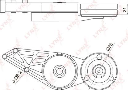 LYNXauto PT-3002 - Натяжитель, поликлиновый ремень autosila-amz.com