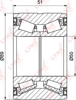 LYNXauto WB-1314 - Комплект подшипника ступицы колеса autosila-amz.com